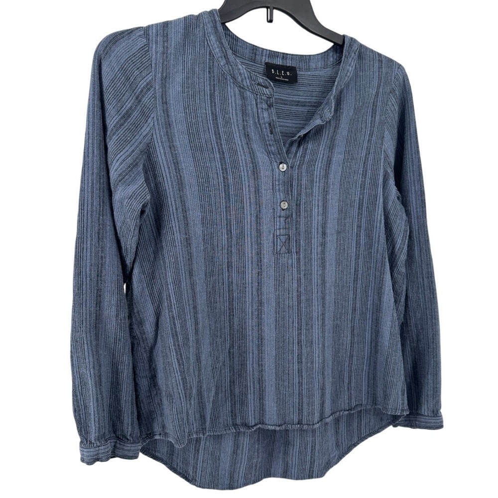 B.L.E.U. Women's‎ Top Blouse Striped Button Down Long Sleeve Casual Blouse Top